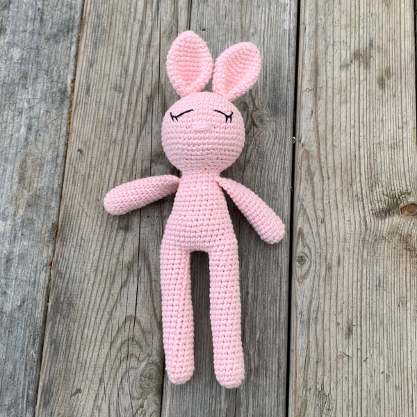 El Yapımı Organik Pamuk Pembe Uyku Arkadaşı  Tavşan