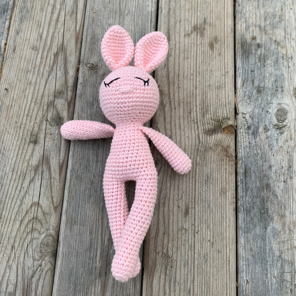 El Yapımı Organik Pamuk Pembe Uyku Arkadaşı  Tavşan